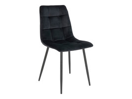 Middelfart eetkamerstoel velour zwart, zwart.