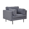 Boom fauteuil teddy stof donkergrijs.