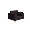 Boom fauteuil velours zwart.