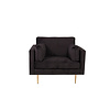 Boom fauteuil velours zwart.