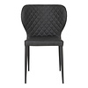 Pisa eetkamerstoel donkergrijs, zwart.