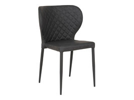 Pisa eetkamerstoel donkergrijs, zwart.