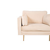 Boom fauteuil velours lichtbeige.