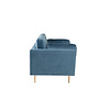 Boom fauteuil velours blauw.