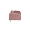 Boom fauteuil velours stoffigroze.