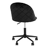 Geneve kantoorstoel velour zwart, zwart.