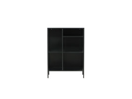 Misha wandkast 5 planken, zwart.