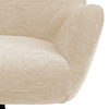 Talgy fauteuil relaxfauteuil met voetenbank crème, zwart.