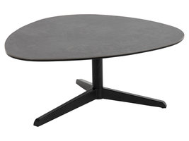 Barnes salontafel 77 x 84 cm glas zwart.
