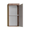AmandaMando badkamerkast 1 deur eiken decor, wit hoogglans.
