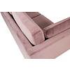 Boom bank 3 persoons velours oudroze.