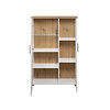 Shade vitrinekast 95 x 140 cm 2 deuren wit dennenhout decor, eiken decor.