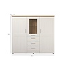 Shade dressoir 3 deuren, 3 laden wit dennenhout decor, eiken decor.