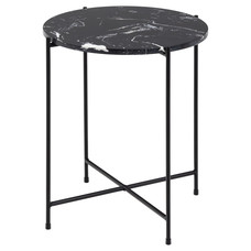 Avila bijzettafel Ã˜42 cm zwart.