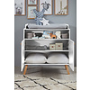 MatsBaby luiertafel 2 deuren, 1 open vak wit.