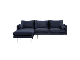 ebuy24 Sunny bank 2 personen met chaise longue, naar links gericht donkerblauw.