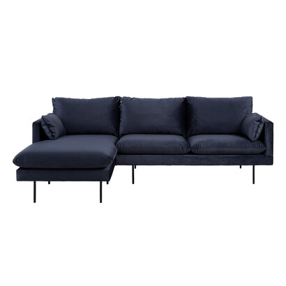 ebuy24 Sunny bank 2 personen met chaise longue, naar links gericht donkerblauw.