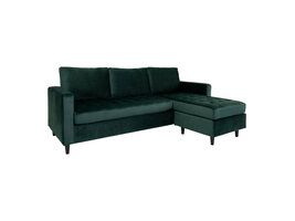 ebuy24 Firenze Chaise longue bank velours, groen.