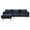 ebuy24 Sunny bank 2 personen met chaise longue, naar links gericht donkerblauw.