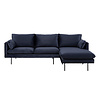 ebuy24 Sunny bank 2 personen met chaise longue, naar rechts gericht donkerblauw.