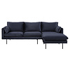 ebuy24 Sunny bank 2 personen met chaise longue, naar rechts gericht donkerblauw.