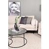 ebuy24 Boom bank 3 persoons fluweel licht beige.