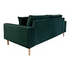 ebuy24 Lido bank 2,5 pers. velours incl. 2 sierkussens, groen.