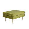 ebuy24 Boom poef, hocker velours messing, groen.