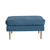 ebuy24 Boom poef, hocker velours blauw, messing.