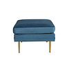ebuy24 Boom poef, hocker velours blauw, messing.