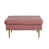 ebuy24 Boom poef, hocker velours messing, roze.