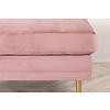 ebuy24 Boom poef, hocker velours messing, roze.