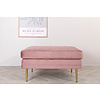 ebuy24 Boom poef, hocker velours messing, roze.