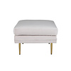 ebuy24 Boom poef, hocker fluweel beige, messing.