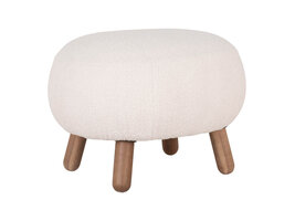 ebuy24 Savona poef geÃ¯miteerd lamsvel wit.