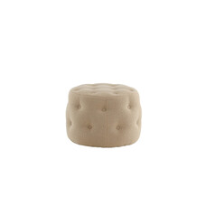 ebuy24 Benjamin poef, hocker Ã˜55cm teddystof beige.