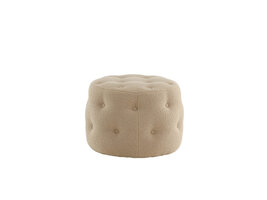 ebuy24 Benjamin poef, hocker Ã˜55cm teddystof beige.