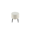ebuy24 Otto poef, hocker teddystof zwart, wit.