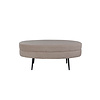 ebuy24 Otto poef, hocker teddystof beige, zwart.