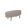ebuy24 Otto poef, hocker teddystof beige, zwart.