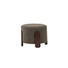 ebuy24 Coffey poef, hocker Ã˜52,5cm  bruin, donkergrijs.