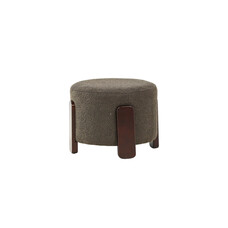 ebuy24 Coffey poef, hocker Ã˜52,5cm  bruin, donkergrijs.