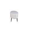 ebuy24 Otto poef, hocker velours offwhite.