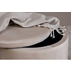 ebuy24 Dunken poef, hocker met opbergruimte Ã˜51cm velours beige.