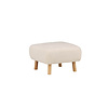 ebuy24 Salina poef, hocker teddystof naturel, wit.