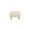 ebuy24 Salina poef, hocker teddystof naturel, wit.