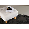 ebuy24 Salina poef, hocker teddystof naturel, wit.