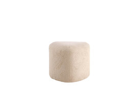 ebuy24 Peg poef, hocker Ã˜46cm teddystof beige.