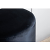 ebuy24 Benji poef, hocker Ã˜35cm velours zwart, messing.