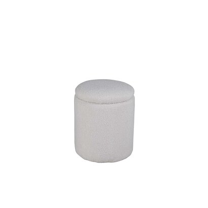 ebuy24 Limpen poef Ã˜32cm met opslag wit.